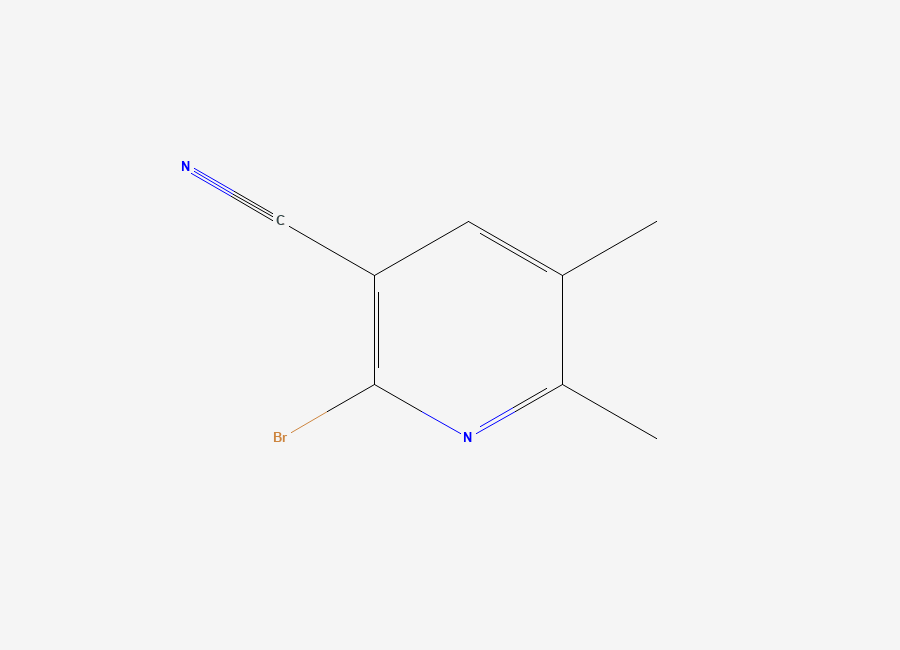 Two-dimensional chemical structure of 2-Bromo-5,6-dimethylnicotinonitrile