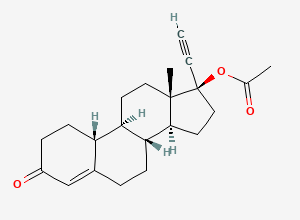 Two-dimensional chemical structure of Norethisterone Acetate, CAS 51-98-9