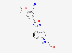 Two-dimensional chemical structure of Ozanimod (R)-enantiomer, CAS 1306760-86-0
