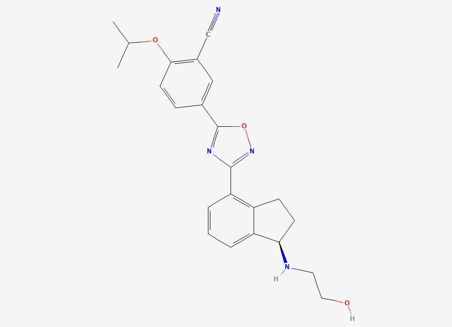 Two-dimensional chemical structure of Ozanimod (R)-enantiomer, CAS 1306760-86-0