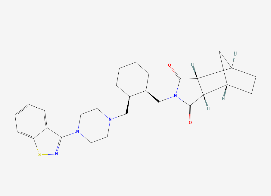 Two-dimensional chemical structure of cis-Endo-lurasidone HCl, CAS 1318074-22-4