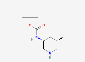 Two-dimensional chemical structure of cis-3-(Boc-amino)-5-methylpiperidine