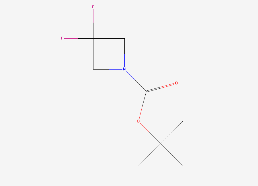 Two-dimensional chemical structure of Tert-butyl 3,3-difluoroazetidine-1-carboxylate