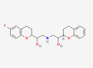 Two-dimensional chemical structure of Desfluoro Nebivolol impurity, CAS 129101-34-4