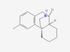 Two-dimensional chemical structure of (1S,9S,10S)-4-methyl-17-azatetracyclo[7.5.3.01,10.02,7]heptadeca-2(7),3,5-triene