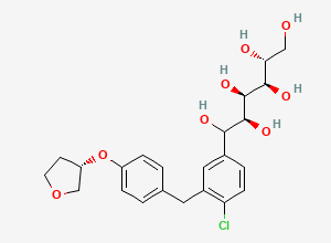 Two-dimensional chemical structure of 1,5-Dihydroxyempagliflozin