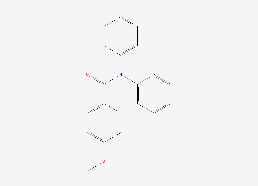 Two-dimensional chemical structure of N,N-Diphenyl-4-methoxybenzamide