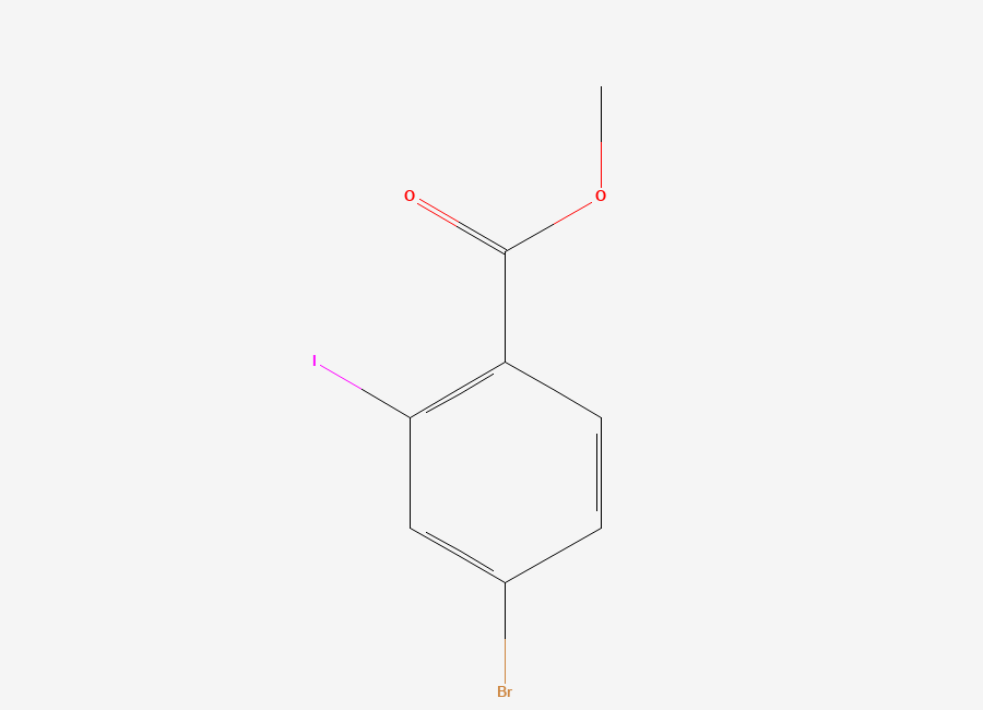 Two-dimensional chemical structure of Methyl 4-bromo-2-iodobenzoate