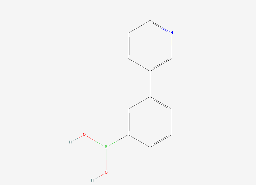 Two-dimensional chemical structure of (3-(Pyridin-3-yl)phenyl)boronic acid