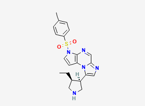 Two-dimensional chemical structure of Upadacitinib Des TFEA Carbamate Impurity, CAS 1428243-28-0