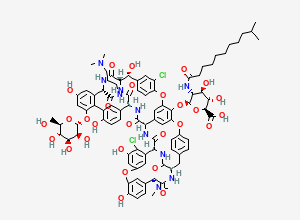 Two-dimensional chemical structure of Dalbavancin B2/ DB-B2, CAS 871132-03-5