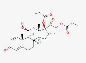 Two-dimensional chemical structure of Alclometasone Dipropionate Related Compound A, CAS 71868-53-6