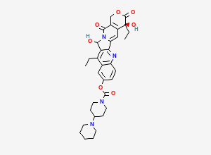 Two-dimensional chemical structure of Irinotecan EP Impurity M / 12-Hydroxy Irinotecan (Free Base), CAS 185336-12-3
