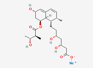 Two-dimensional chemical structure of Pravastatin EP Impurity B(Sodium Salt) / Pravastatin BP Impurity B / 3″-(R)-Hydroxy Pravastatin, CAS 722504-46-3