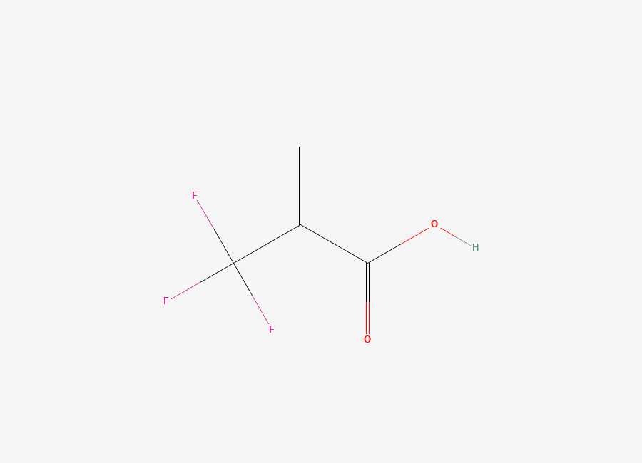 Two-dimensional chemical structure of 2-(Trifluoromethyl)acrylic acid