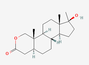 Two-dimensional chemical structure of Oxandrolone, CAS 53-39-4