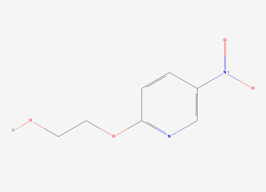Two-dimensional chemical structure of 2-(2-Hydroxyethoxy)-5-nitropyridine