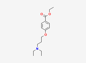 Two-dimensional chemical structure of Ethyl 4-(3-(diethylamino)propoxy)benzoate, CAS 25773-03-9