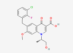 Two-dimensional chemical structure of Elvitegravir Impurity B / Elvitegravir Alaninol Impurity, CAS 697761-63-0
