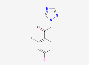 Two-dimensional chemical structure of Fluconazole EP Impurity E, CAS 86404-63-9