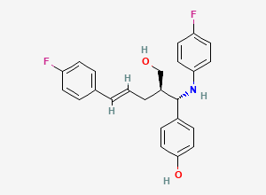 Two-dimensional chemical structure of 3'-Anhydro Ezetimibe Alcohol Impurity