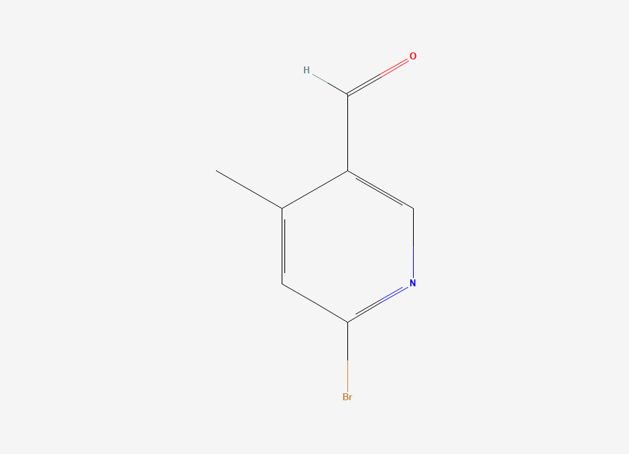Two-dimensional chemical structure of 6-Bromo-4-methylnicotinaldehyde