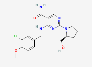 Two-dimensional chemical structure of Avanafil metabolite M7, CAS 372117-54-9