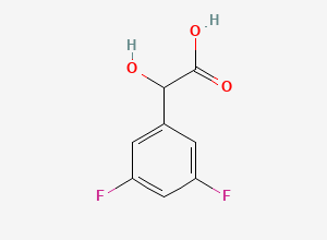 Two-dimensional chemical structure of 3,5-Difluoromandelic acid