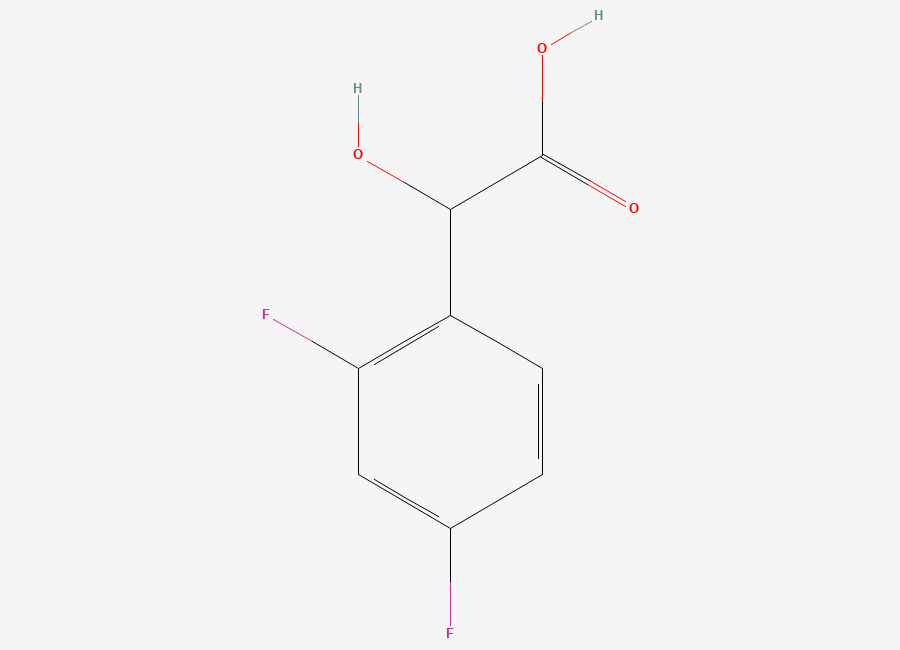 Two-dimensional chemical structure of 2,4-Difluoromandelic acid