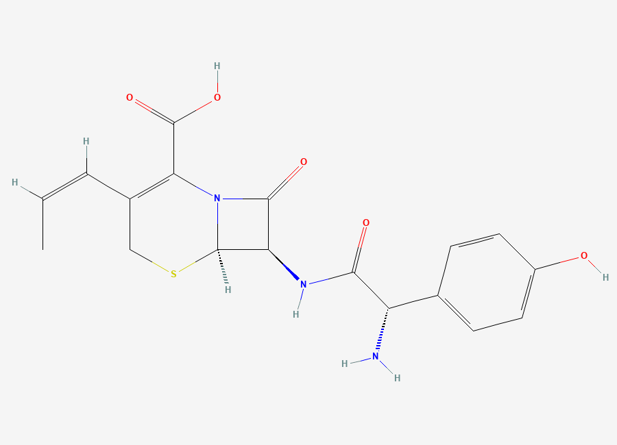 Two-dimensional chemical structure of Cefprozil L-Epimer, CAS 110764-35-7