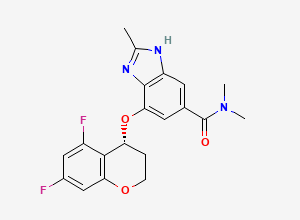 Two-dimensional chemical structure of Tegoprazan R-Isomer, CAS 942195-56-4