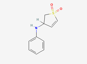 Two-dimensional chemical structure of 3-Anilino-2,3-dihydro-1H-1lambda~6~-thiophene-1,1-dione