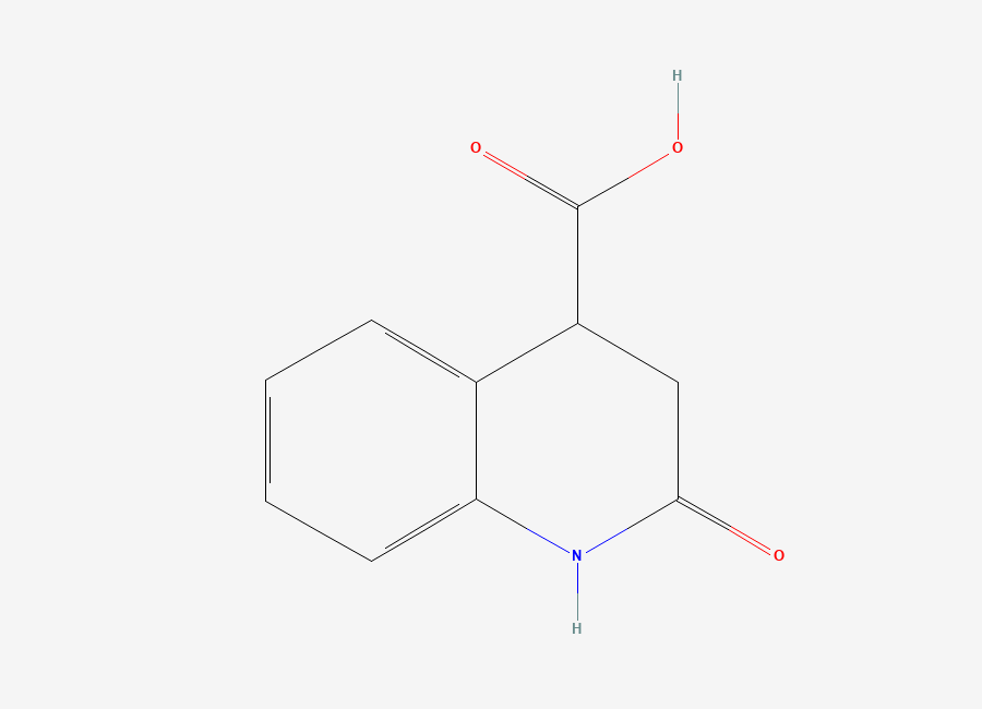 Two-dimensional chemical structure of 2-Oxo-1,2,3,4-tetrahydroquinoline-4-carboxylic acid