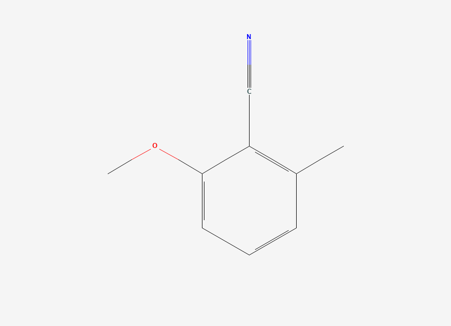 Two-dimensional chemical structure of 2-Methoxy-6-methylbenzonitrile