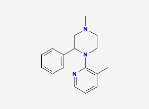 Two-dimensional chemical structure of Mirtazapine EP Impurity E/ Acyclomirtazapine methyl derivative, CAS 191546-94-8