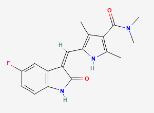 Two-dimensional chemical structure of Sunitinib Dimethyl Amide Analog, CAS 1348032-93-8