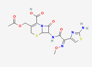Two-dimensional chemical structure of Cefotaxime salt, delayed
