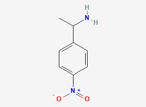 Two-dimensional chemical structure of 1-(4-Nitrophenyl)ethanamine