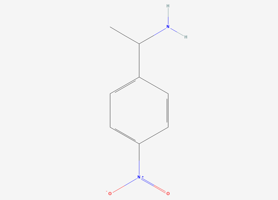 Two-dimensional chemical structure of 1-(4-Nitrophenyl)ethanamine