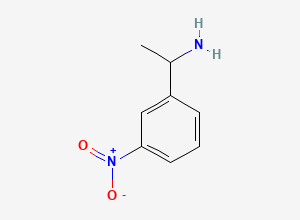Two-dimensional chemical structure of 1-(3-Nitrophenyl)ethanamine