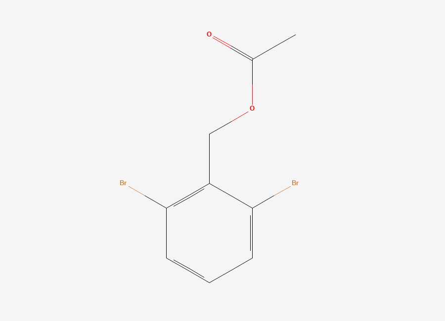 Two-dimensional chemical structure of 2,6-Dibromobenzyl acetate