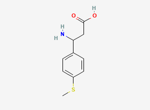 Two-dimensional chemical structure of 3-Amino-3-[4-(methylsulfanyl)phenyl]propanoic acid