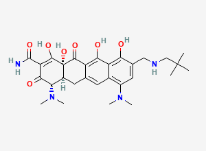 Two-dimensional chemical structure of Omadacycline 5,6-Dehydro Impurity