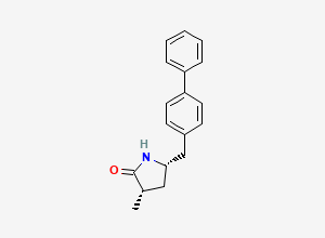 Two-dimensional chemical structure of Sacubitril (3S,5S)-Pyrrolidinone, CAS 1038925-00-6