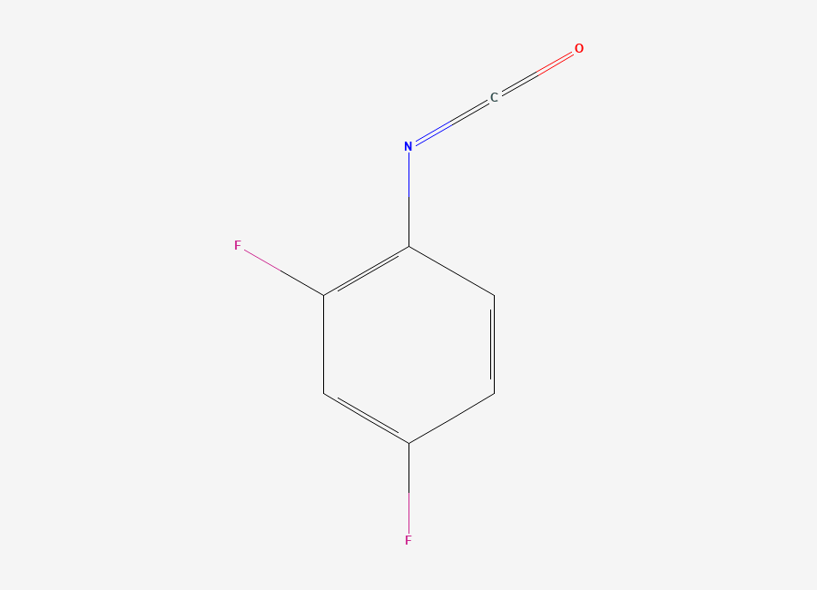 Two-dimensional chemical structure of 2,4-Difluorophenyl isocyanate