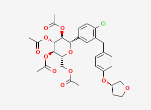 Two-dimensional chemical structure of Peracetyl Empagliflozin Impurity, CAS 915095-99-7