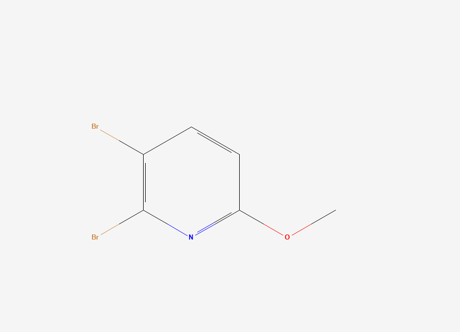 Two-dimensional chemical structure of 2,3-Dibromo-6-methoxypyridine