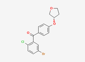 Two-dimensional chemical structure of 5-Bromo Keto THF Impurity, CAS 915095-84-0