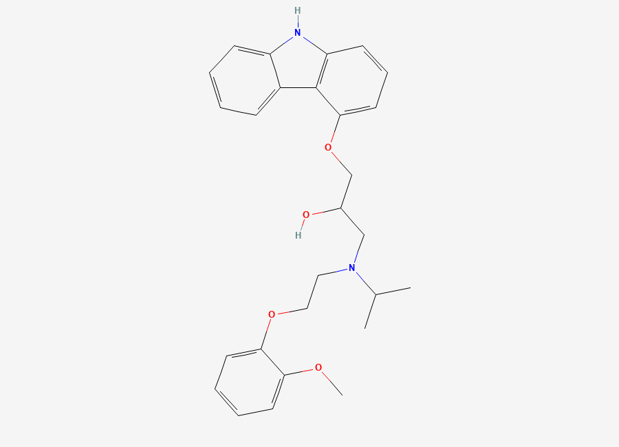 Two-dimensional chemical structure of N-Isopropyl Carvedilol, CAS 1246819-01-1
