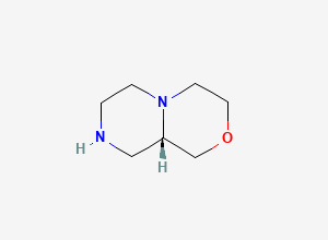 Two-dimensional chemical structure of (9aS)-octahydropiperazino[2,1-c]morpholine